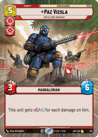 Paz Vizsla - Unyielding Warrior (417) (Hyperspace) (417) [Legends of the Force]