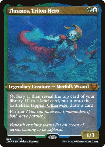 Thrasios, Triton Hero (Etched) [Commander Legends]